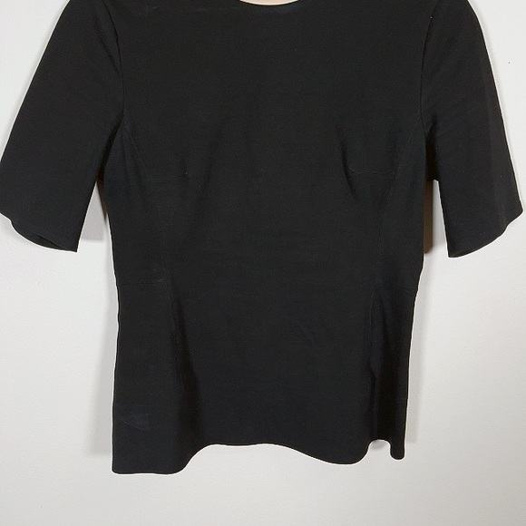 THEORY | BLACK COTTON PONTE FITTED SHELL - Picture 7 of 14